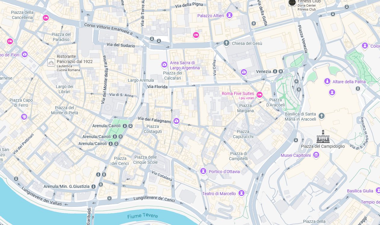 Mappa della zona di Piazza dell'Enciclopedia Italiana a Roma